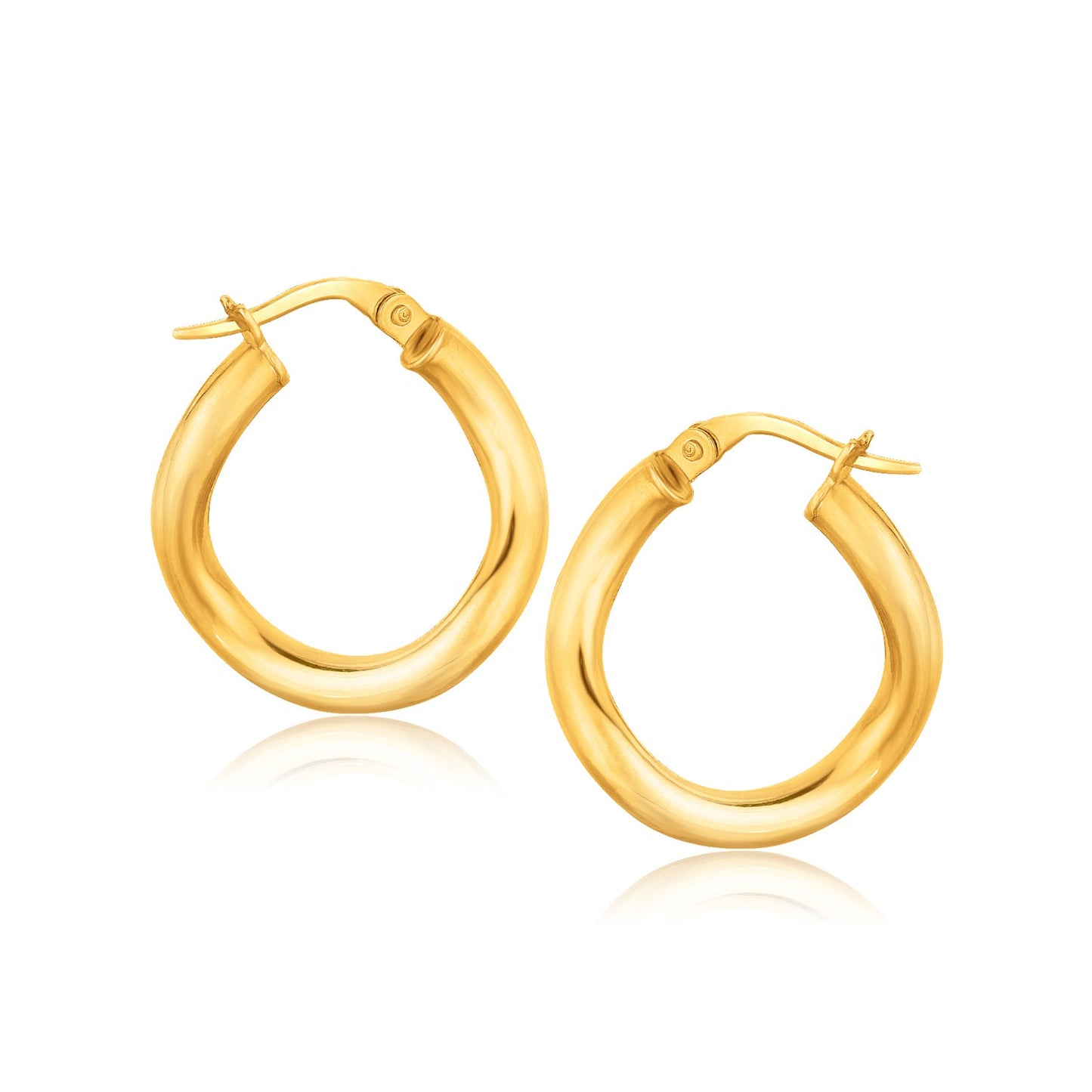 14k Yellow Gold Italian Twist Hoop Earrings (5-8 inch Diameter)