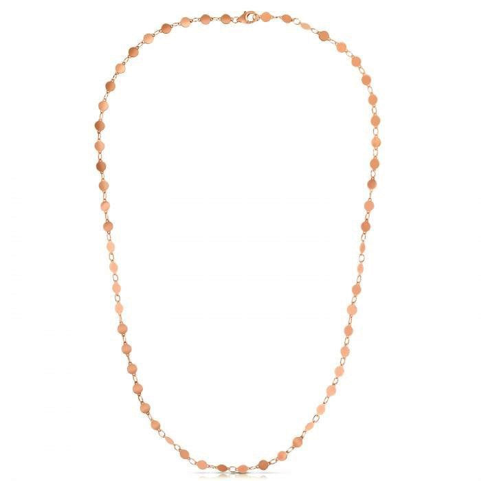 14k Rose Gold Necklace with Polished Circles