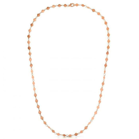 14k Rose Gold Necklace with Polished Circles