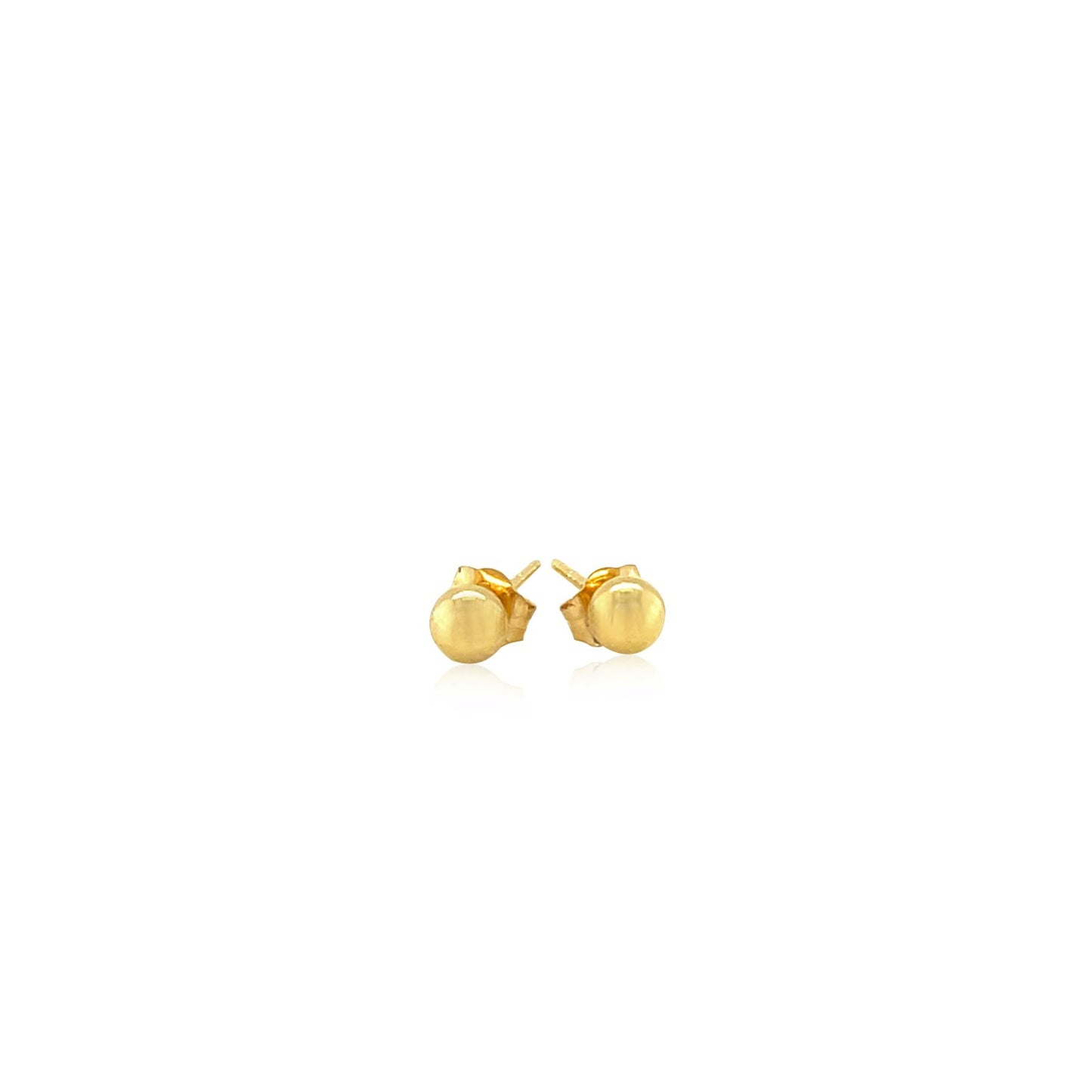 10k Yellow Gold Ball Style Stud Earrings (4.0 mm)