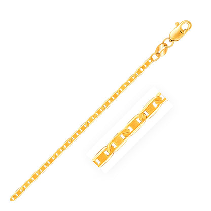 14k Yellow Gold Mariner Link Chain 1.7mm