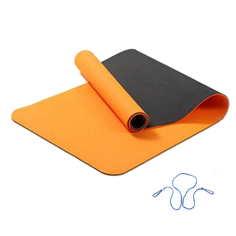 6MM TPE Yoga Mat Anti Slip Sports Fitness Exercise Pilates Gym Colchonete For Beginners