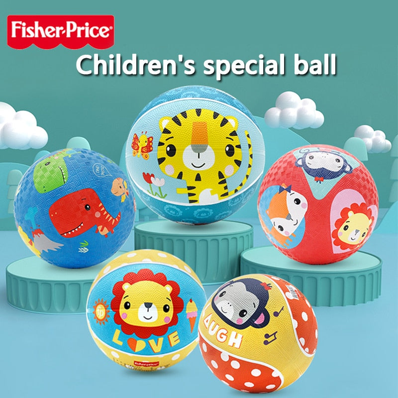 Mattel Fisher-Price Animals Small Leather Ball Sport Training Basketball for 0-4y Baby Toys Soccerball Exercise Outdoor Kids Toy