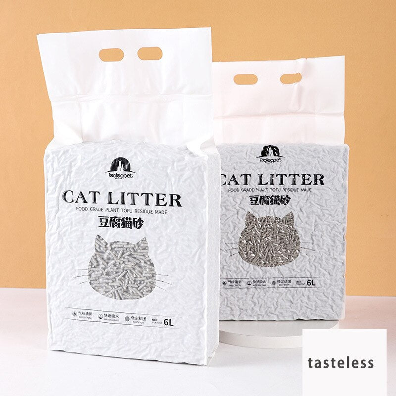 New naughty pet original Tofu Cat litter 6L a variety of biodegradable plant cat litter