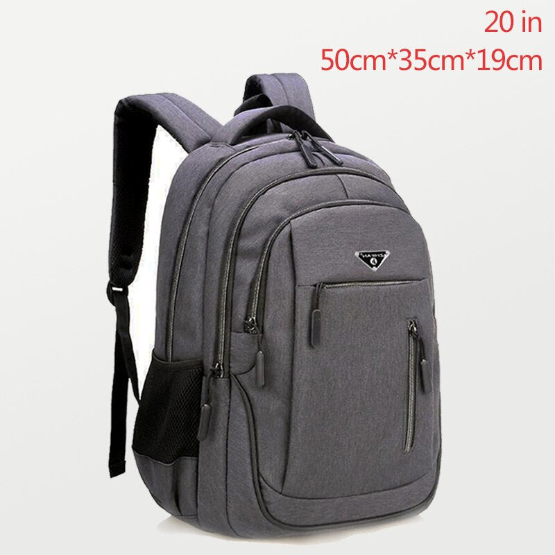 Large Capacity Backpack Men Laptop Backpacks 15.6 Oxford Black Solid Big High School Bags Teen College Boy Gril Student Backpack.