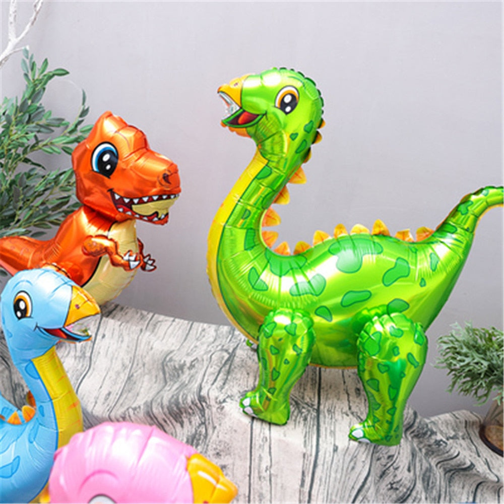 1pcs 3D Giant Assemble Dinosaur Foil Balloon Animal Balloons Childrens Dinosaur Birthday Party Decorations Balloon Kids Toys.