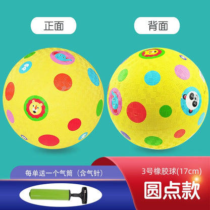 Fisher Price Children's Basketball Kindergarten Rubber Basketball Standard 3 No. 5 Cartoon Basketball Leather Ball Baby Toy Ball