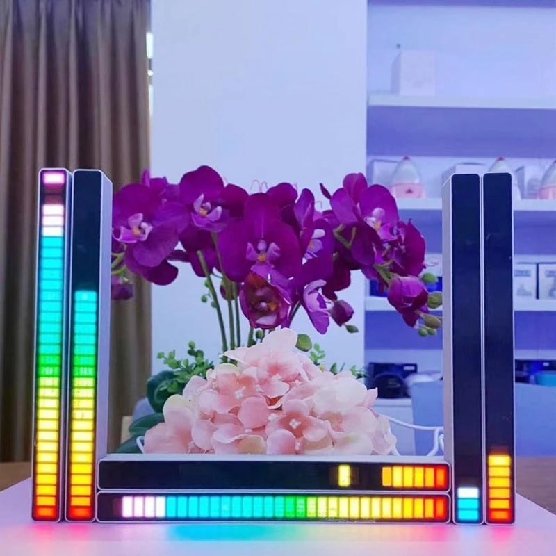 LED Light Bar Ambient RGB Sound Control App Control Pickup Voiceactivated Rhythm Lights Color Ambient Car Party Lamps of Music.