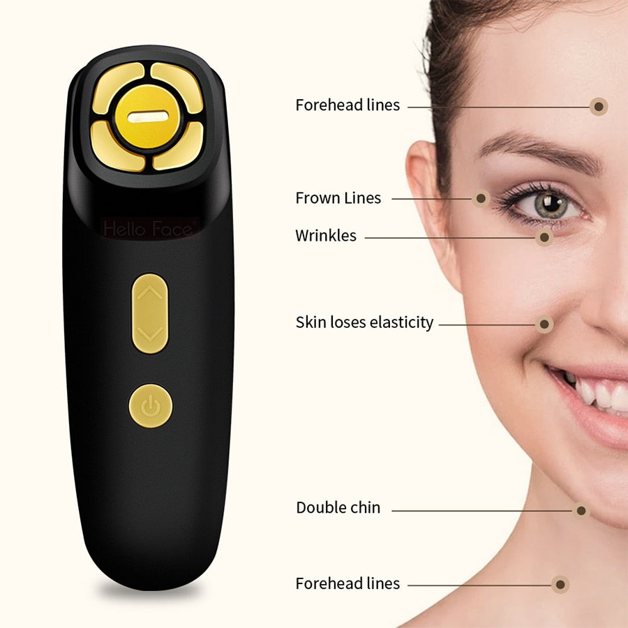 Hello Face MINI HIFU PRO RF Machine Radio Frequency 2M Face Lifting Device Ultrasonic Home Use Portable Facial Wrinkle Removal.