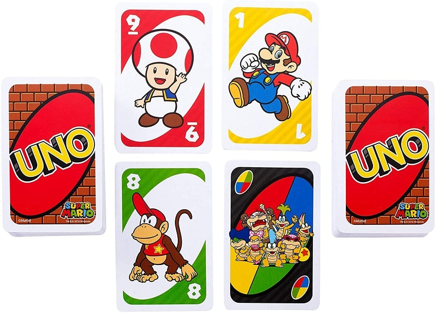 Super Mario Bros. Anime Game cartoon Card UNO Game Family Funny Entertainment Board Game Poker Cards Game childrens toy gifts.