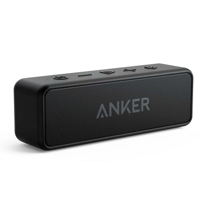 Anker Soundcore 2 Portable Wireless Bluetooth Speaker Better Bass 24-Hour Playtime 66ft Bluetooth Range IPX7 Water Resistance.