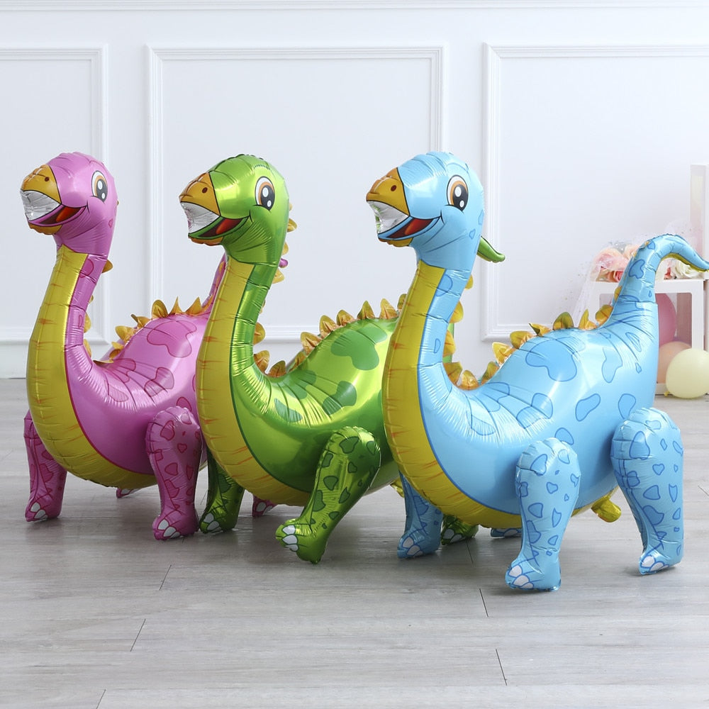 1pcs 3D Giant Assemble Dinosaur Foil Balloon Animal Balloons Childrens Dinosaur Birthday Party Decorations Balloon Kids Toys.