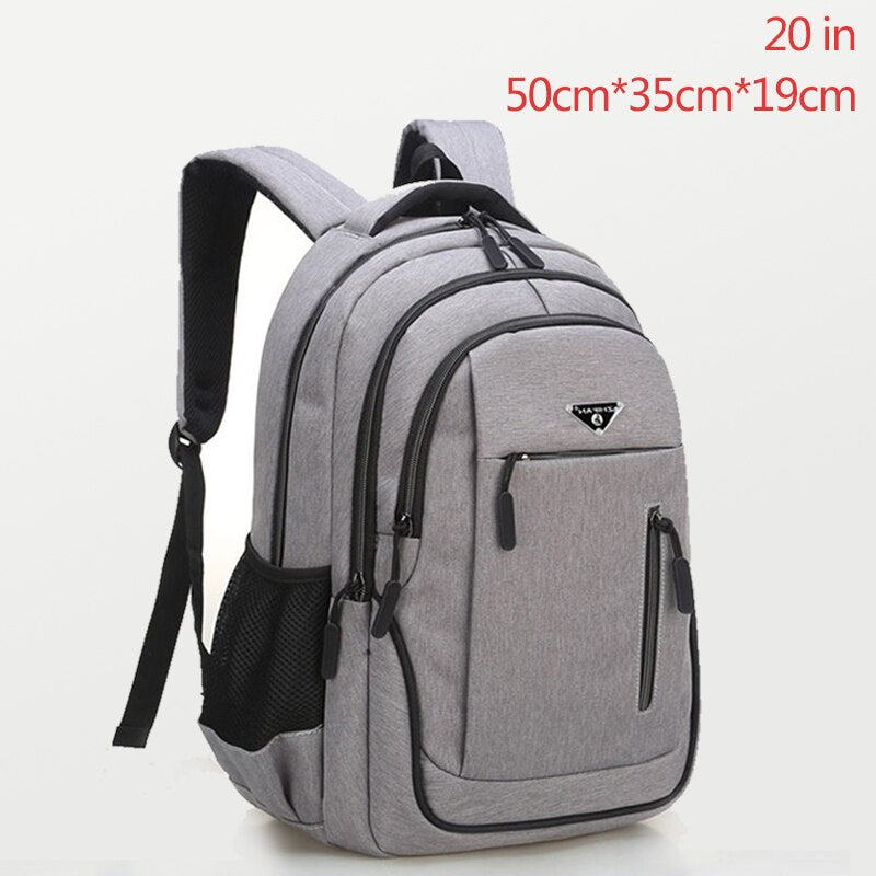 Large Capacity Backpack Men Laptop Backpacks 15.6 Oxford Black Solid Big High School Bags Teen College Boy Gril Student Backpack.