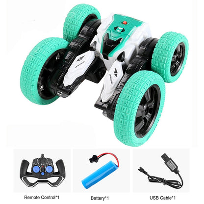 Roclub 4WD RC Car 2.4G Radio Remote Control Car 1:24 Double Side RC Stunt Cars 360° Reversal Vehicle Model Toys For Children Boy.