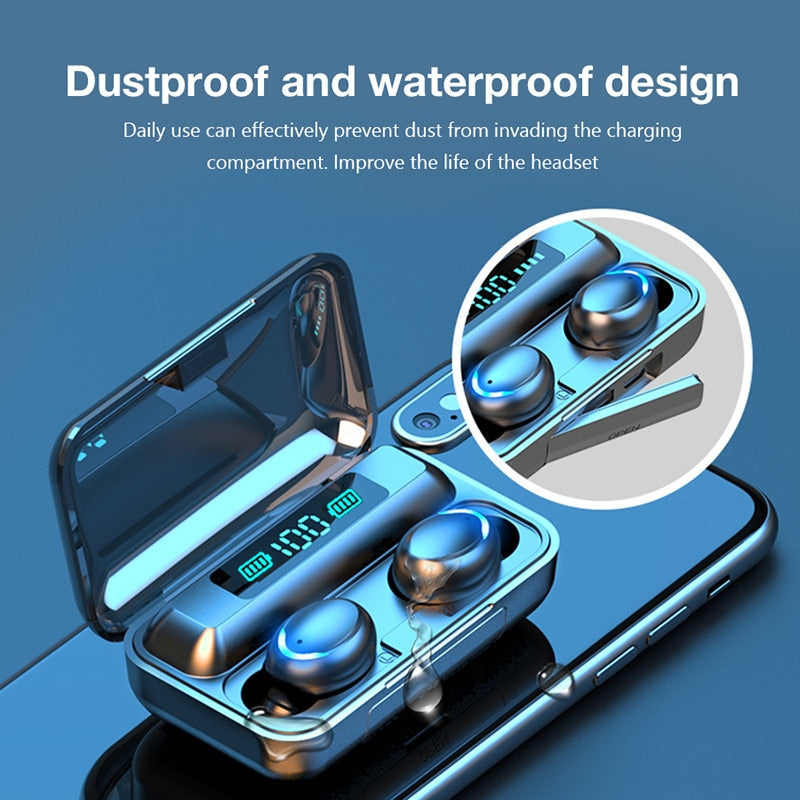 DODOCASE F9 TWS Wireless Earphones Stereo 5.0 Bluetooth Headphones In-Ear Earbuds Handsfree Binaural Call Headset For Xiaomi.