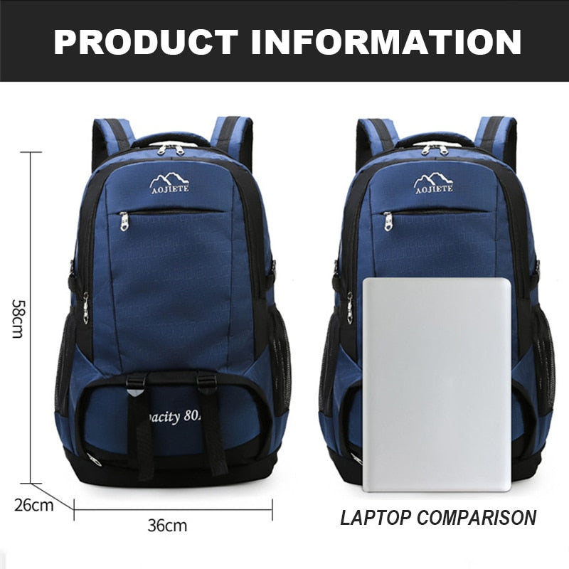 Super Large Capacity Men Backpack Nylon Travel Backpack for Men Waterproof Laptop Backpack Women Outdoor Camping Bag Male