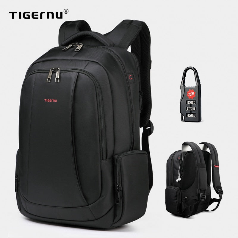 Tigernu Anti Theft Nylon 27L Men 15.6 inch Laptop Backpacks School Fashion Travel Backpacking Backpack Male Backpack For Laptop.