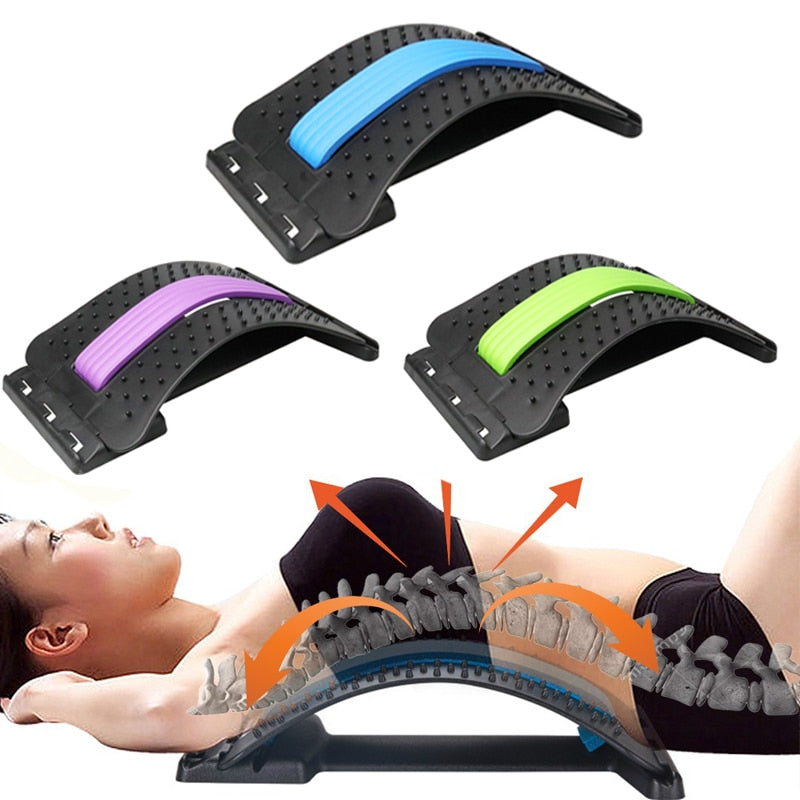 Back Massager Stretcher Equipment Massage Tools Massageador Magic Stretch Fitness Lumbar Support Relaxation Spine Pain Relief.