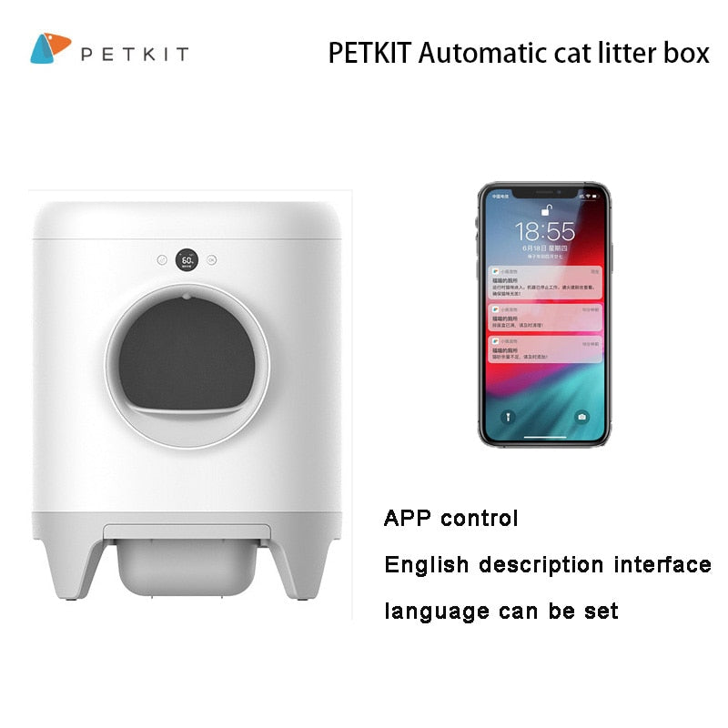 PETKIT Intelligent Automatic Self Cleaning Fully EnClosed Cat Litter Box Shoveling Machine Clean Anti-Splash Toilet Litter Tray