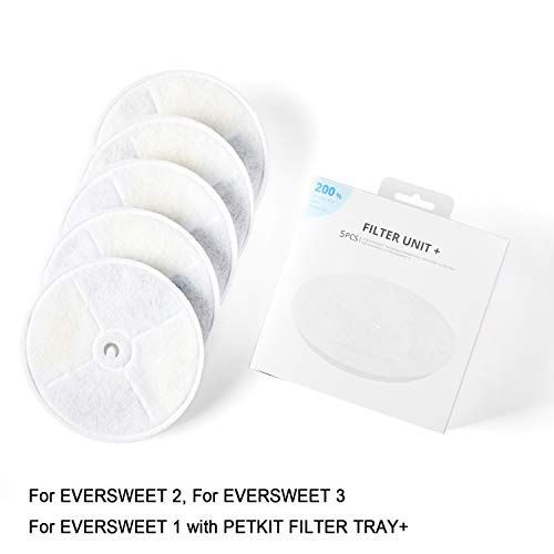 PETKIT Filter Units for EVERSWEET 2 and EVERSWEET 3 Water Fountain, Replacement Filters (5 Pcs), Cleaning Kit pet supplies