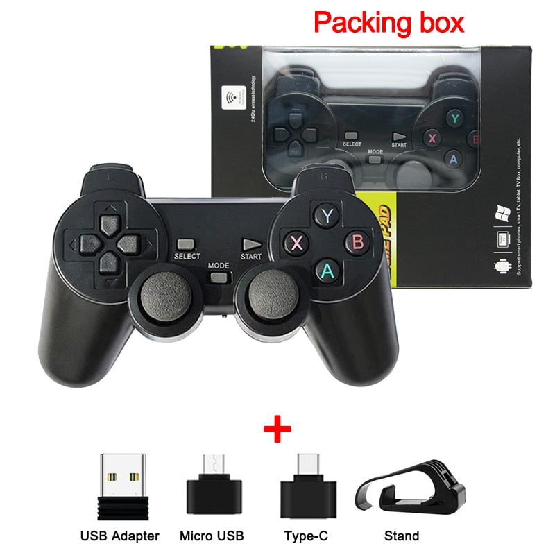 Wireless Gamepad Joystick 2.4G Game Console With Micro USB OTG Converter Adapter  For PS3/Smart Phone For Tablet PC Smart TV Box.