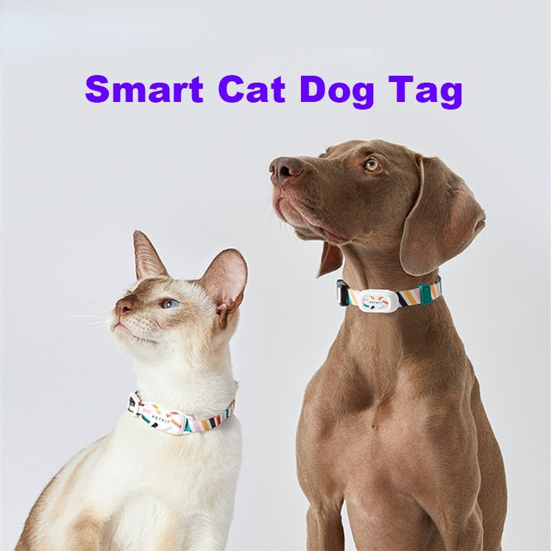 PETKIT Smart Personalized Dog Cat Collars adjustable Soft Nylon waterproof puppy Collar Tags Pet Accessories APP work
