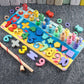 Kids Toys Montessori Educational Wooden Toys Geometric Shape Cognition Puzzle Toys Math Toys Early Educational Toys for Children