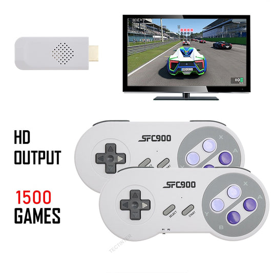 Retro Game Console Mini Video Console With Wireless Game Controller Build in 1500+ HD Wireless game controller Double Players .