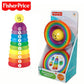 Original Fisher-price Stack-n-Roll Cups Toddler Stacking Toy Layered Bowl Building Baby Toys for Children Develops Kid Education