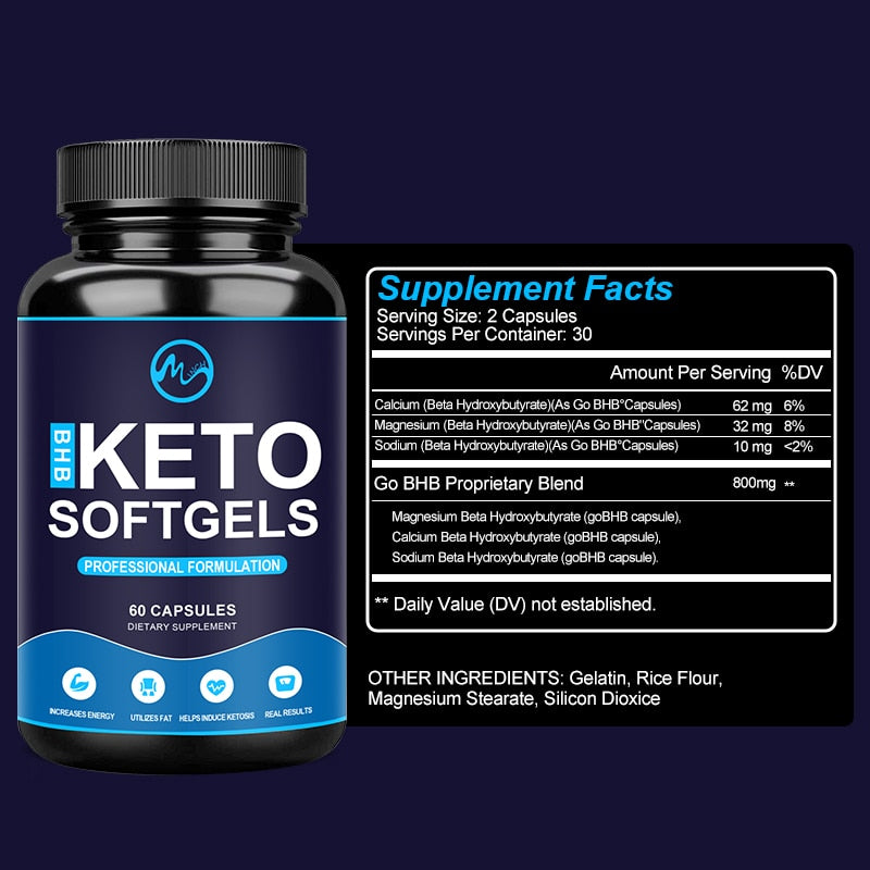 Minch Keto Supplement For Ketosis Weight Loss, Electrolyte Pills for Ketogenic Diet, Organic Keto Tablets for Hydration Support.