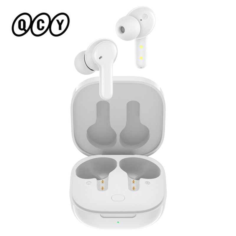QCY T13 Bluetooth Headphone V5.1 Wireless TWS Earphone Touch Control Earbuds 4 Microphones ENC HD Call Headset Customizing APP.