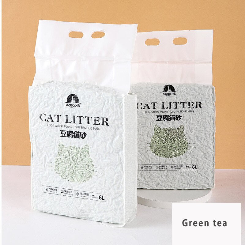 New naughty pet original Tofu Cat litter 6L a variety of biodegradable plant cat litter