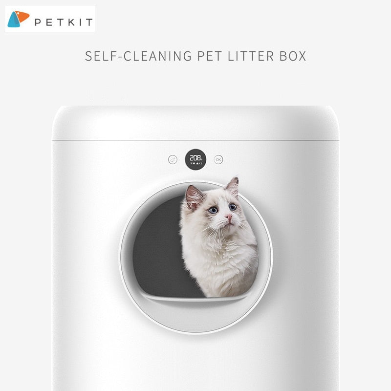 PETKIT Intelligent Automatic Self Cleaning Fully EnClosed Cat Litter Box Shoveling Machine Clean Anti-Splash Toilet Litter Tray