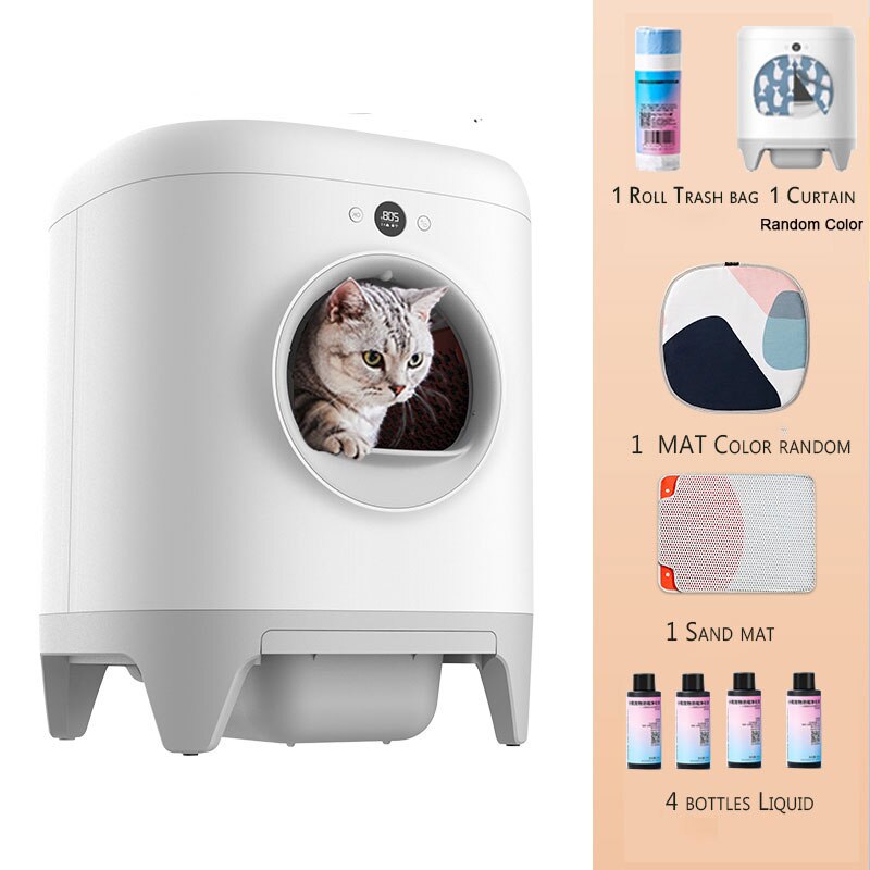 PETKIT Intelligent Automatic Self Cleaning Fully EnClosed Cat Litter Box Shoveling Machine Clean Anti-Splash Toilet Litter Tray