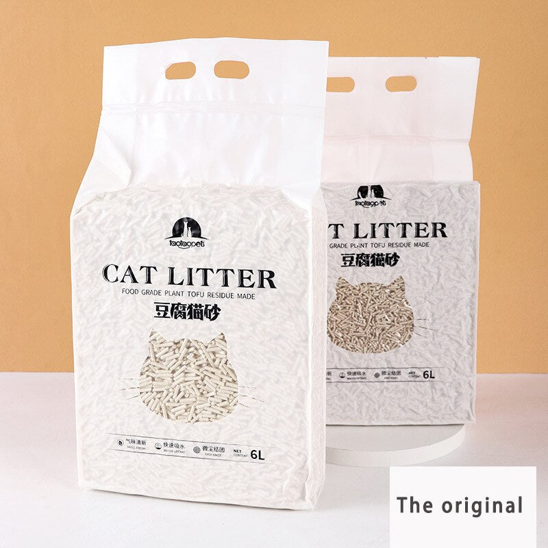 New naughty pet original Tofu Cat litter 6L a variety of biodegradable plant cat litter