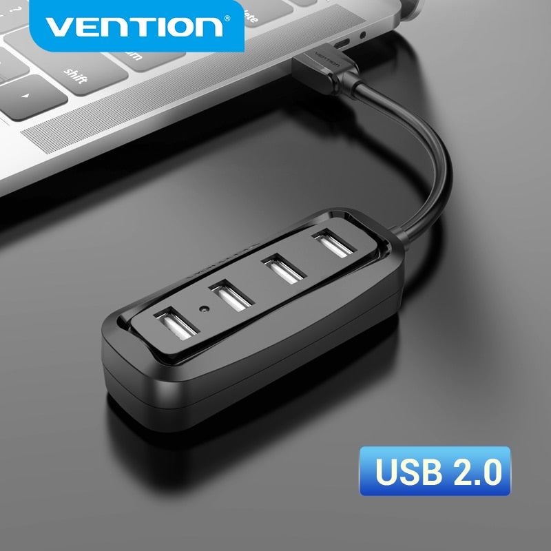 Vention USB 2.0 HUB 4 Port with LED Multi USB Splitter for Lenovo Xiaomi Macbook Pro Air Computer Accessories Laptop HUB USB 2.0.