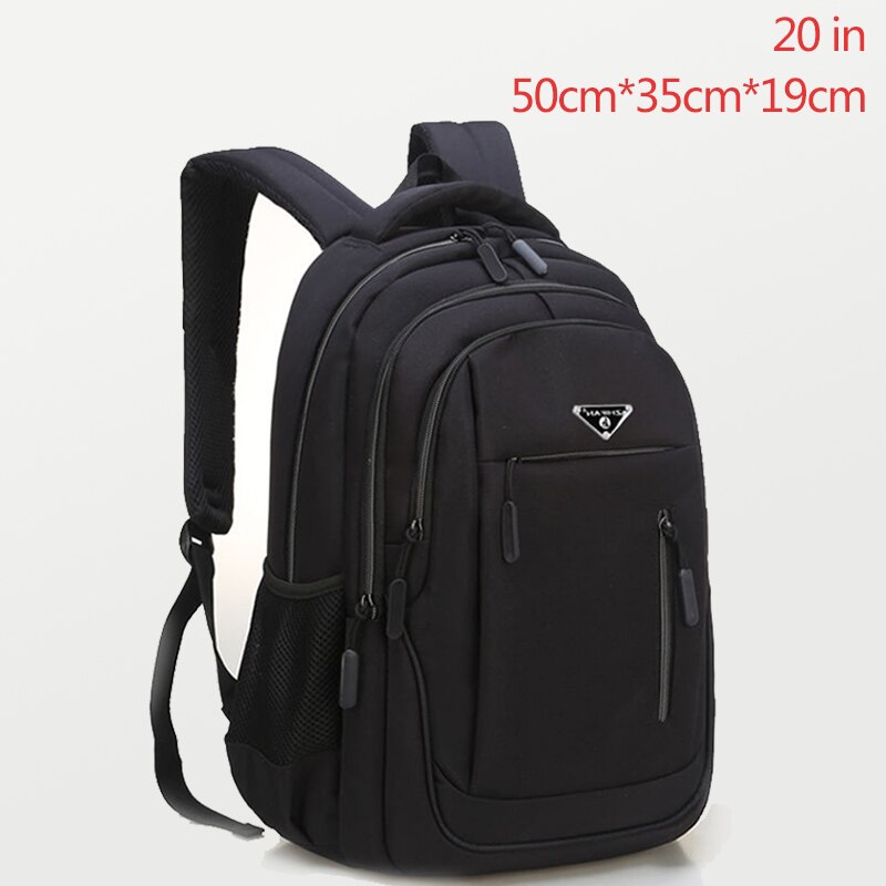 Large Capacity Backpack Men Laptop Backpacks 15.6 Oxford Black Solid Big High School Bags Teen College Boy Gril Student Backpack.