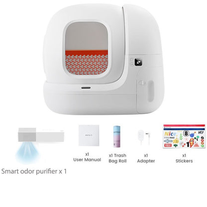 76L Intelligent Pet Cat Litter Box Automatic Self Cleaning Toilet for Cat 2.4G Wi-Fi Remote App Control Cat Sandbox Tray Toilets