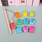 Montessori Toys Educational Wooden Toys for Kids Babies Montessori Toys Board Math Fishing Game Montessori Toys for 1 2 3 Years