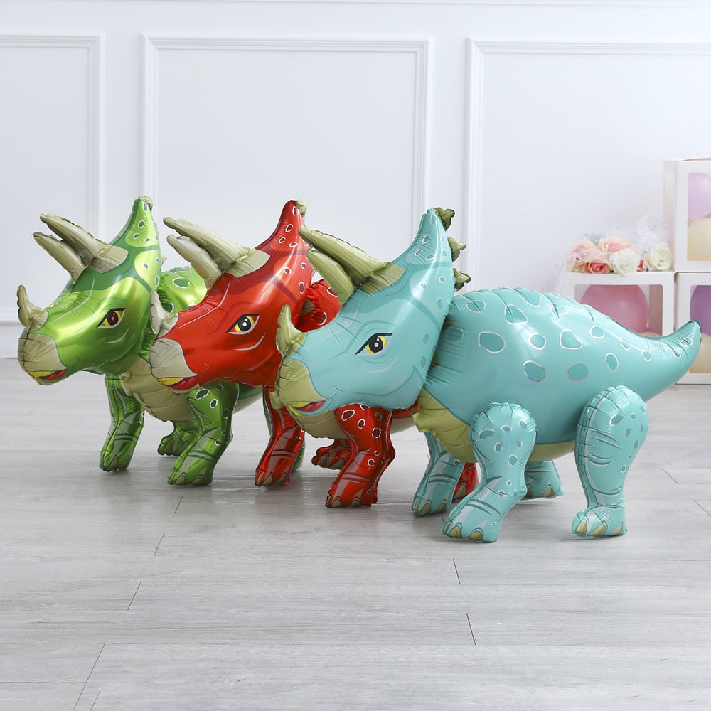 1pcs 3D Giant Assemble Dinosaur Foil Balloon Animal Balloons Childrens Dinosaur Birthday Party Decorations Balloon Kids Toys.