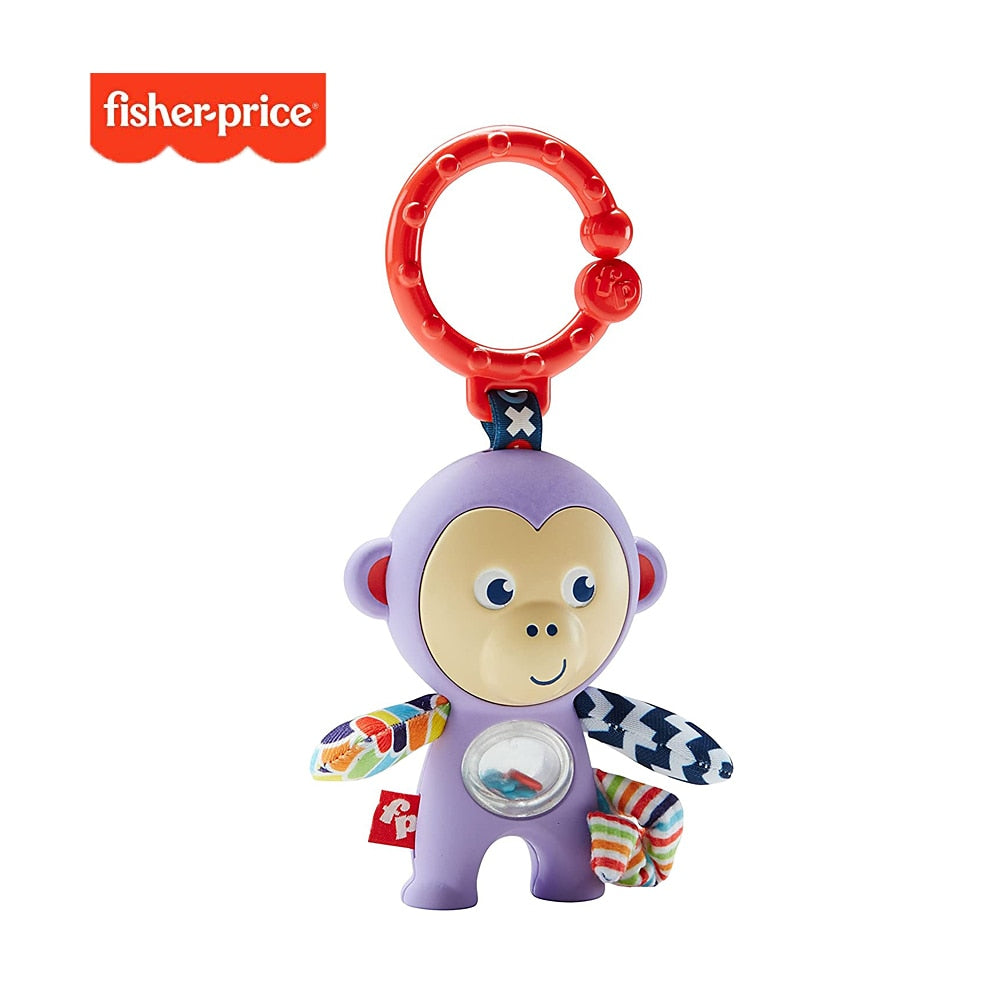 Fisher Price Monkey Rattle Infant Rattle Baby hand Bell Toy Plush Animals Gifts Toys Mobile Baby Bed Chimes Rattles Bell DYF91