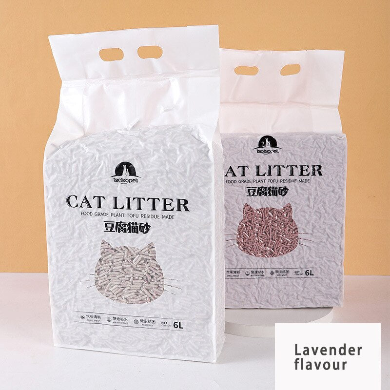 New naughty pet original Tofu Cat litter 6L a variety of biodegradable plant cat litter