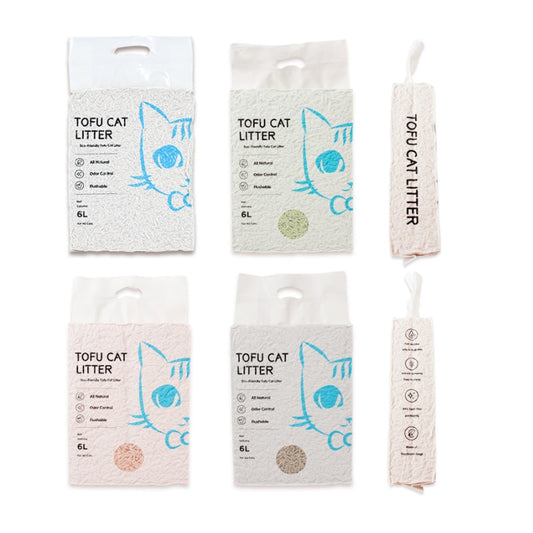 Food Grade Natural Tofu Cat Litter Green Tea Quickly Flushable Soluble in Water Deodorant and Dust Free Pets Supplies