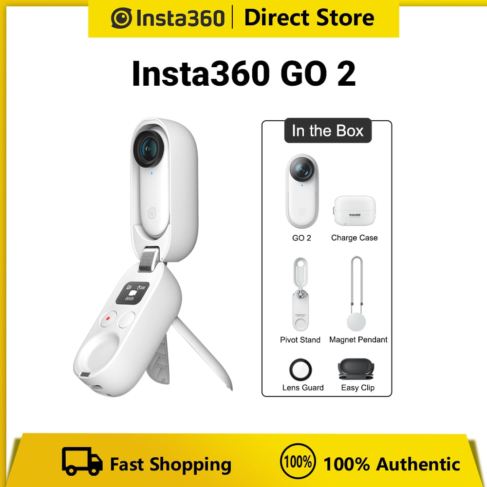 Insta360 GO 2 Mini Action Camera for IPhone and Android Go2 Smallest Mini Wearable Camera For Vlog Video Making like Gopro.