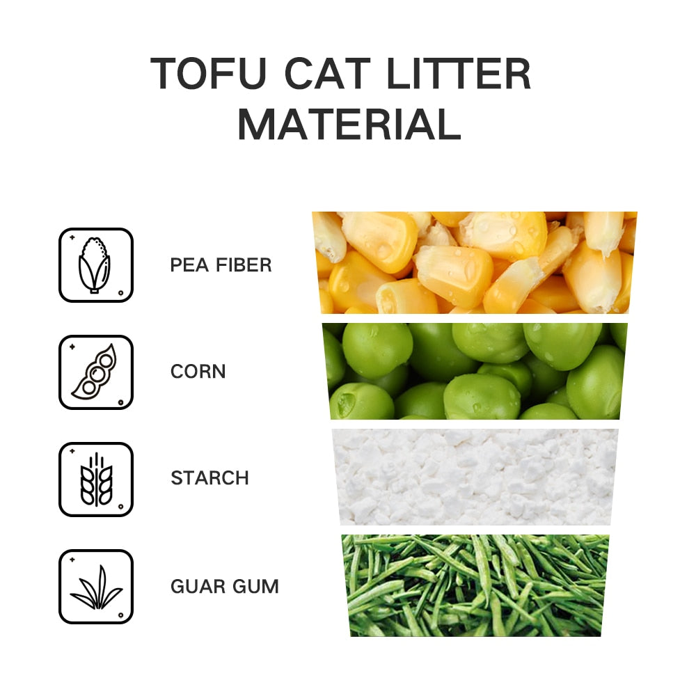 Vacuum Packaging Dust-free Tofu Cat Litter Deodorized Tofu Cat Litter Easy to Clump Dissolve Cleaning Supplie