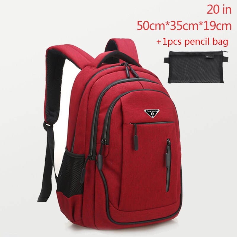 Large Capacity Backpack Men Laptop Backpacks 15.6 Oxford Black Solid Big High School Bags Teen College Boy Gril Student Backpack.