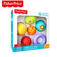 Fisher Price Massage Training Sensory Ball Set Baby Hand Grip Ball Leather Ball Pinch Call Rattles Baby Toys Gift Box