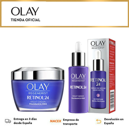 Olay Regenerist Retinol24, 50ML night moisturiser, Anti-ageing, Retinol and vitamin B3, no fragrances, creams and lotions.