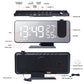 FM Radio LED Digital Smart Alarm Clock Watch Table Electronic Desktop Clocks USB Wake Up Clock with 180° Time Projector Snooze.