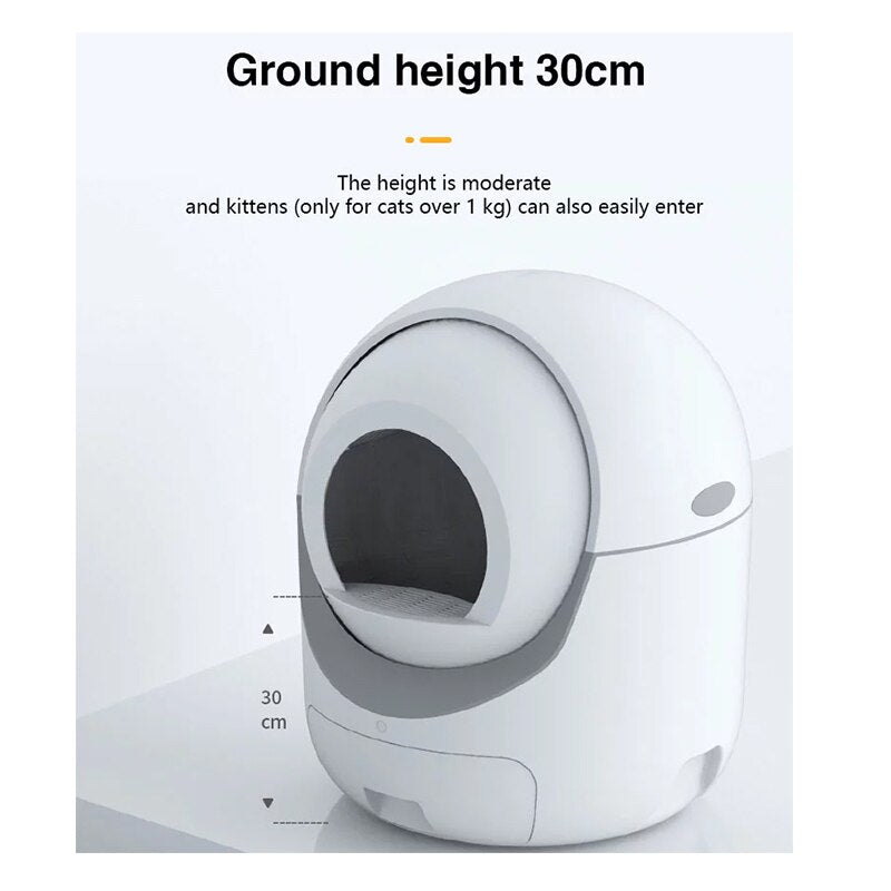 Automatic Self Cleaning Cats Operation Humidity Litter Box Tofu cat litter Toilet Rotary  door curtain supply Bedpan Pets Access